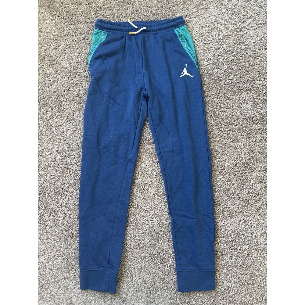 Nike Air Jordan Sweatpants French Terry Joggers Big Boys Size Size Large Blue
